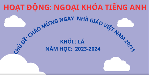 Hoạt động ngoại khóa tiếng anh