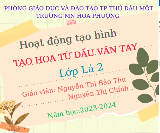Tạo hoa từ vân tay