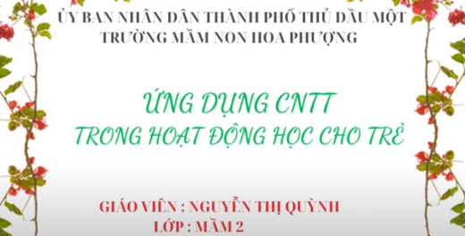Ứng dụng công nghệ thông tin trong hoạt động học cho trẻ