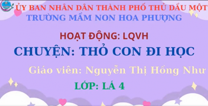 LQVH-Chuyện Thỏ con đi học